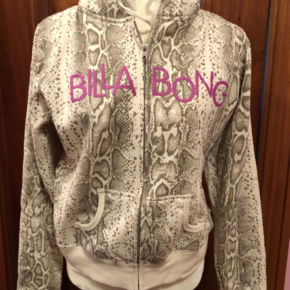 Billabong zip sweatshirt, warm with faux fur hood - Picture 1 of 4